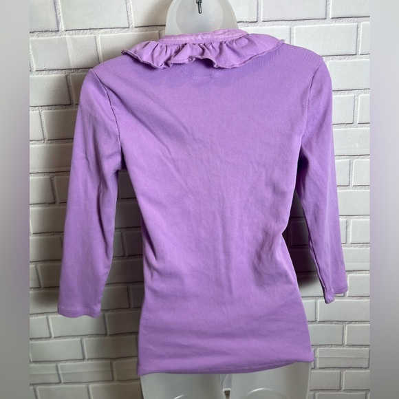 LAUREN RALPH LAUREN Purple Ruffled Women's Top/size M - Picture 6 of 10